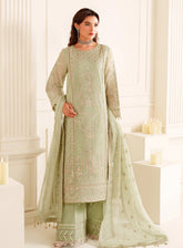 Dua By Alizeh Embroidered Chiffon 3 Piece Unstitched Suit AFB24DV3 D-3024 REET
